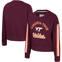 Women's Colosseum  Maroon Virginia Tech Hokies Honeymoon Sweatshirt