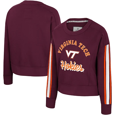 Women's Colosseum  Maroon Virginia Tech Hokies Honeymoon Sweatshirt