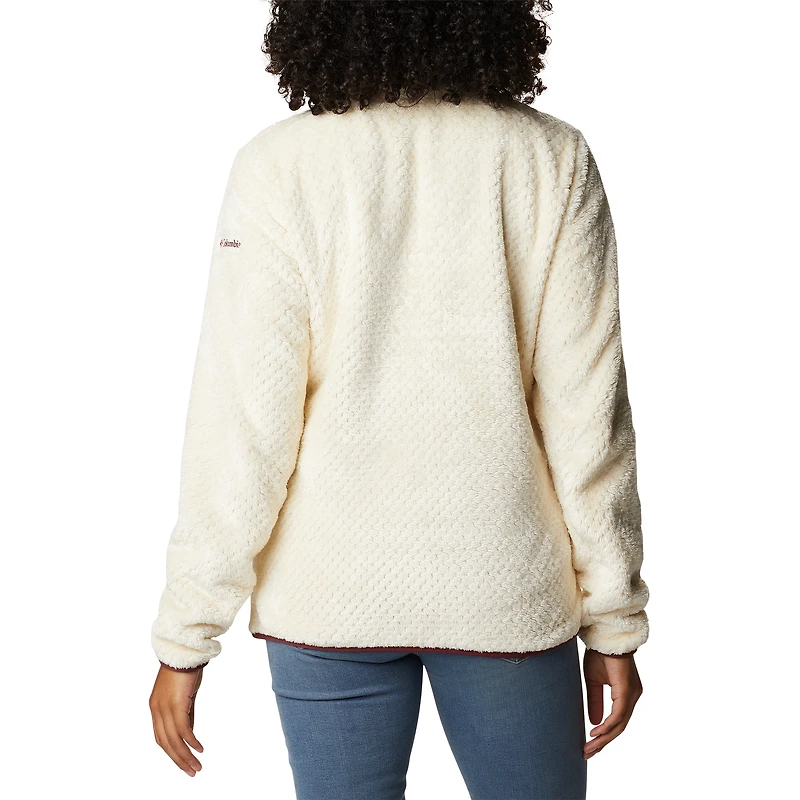 Veste zippée Sherpa Fireside II pour femme Columbia Virginia Tech Hokies crème