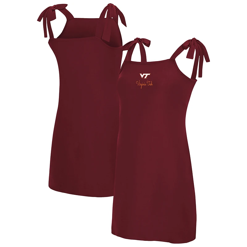 Women's Concepts Sport  Maroon Virginia Tech Hokies Tie-Shoulder Nightdress
