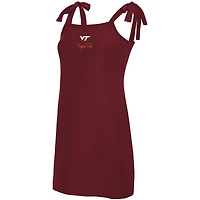Chemise de nuit à épaules nouées pour femme Concepts Sport Maroon Virginia Tech Hokies