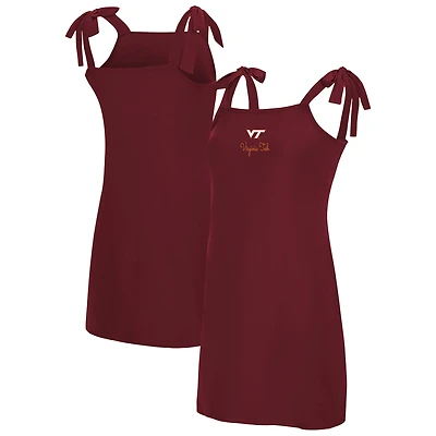 Women's Concepts Sport  Maroon Virginia Tech Hokies Tie-Shoulder Nightdress