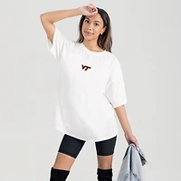 T-shirt surdimensionné blanc Gameday Couture pour femme des Virginia Tech Hokies, « Back at Ya »