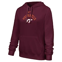 Sweat à capuche en polaire Nike grenat Virginia Tech Hokies Club pour femmes