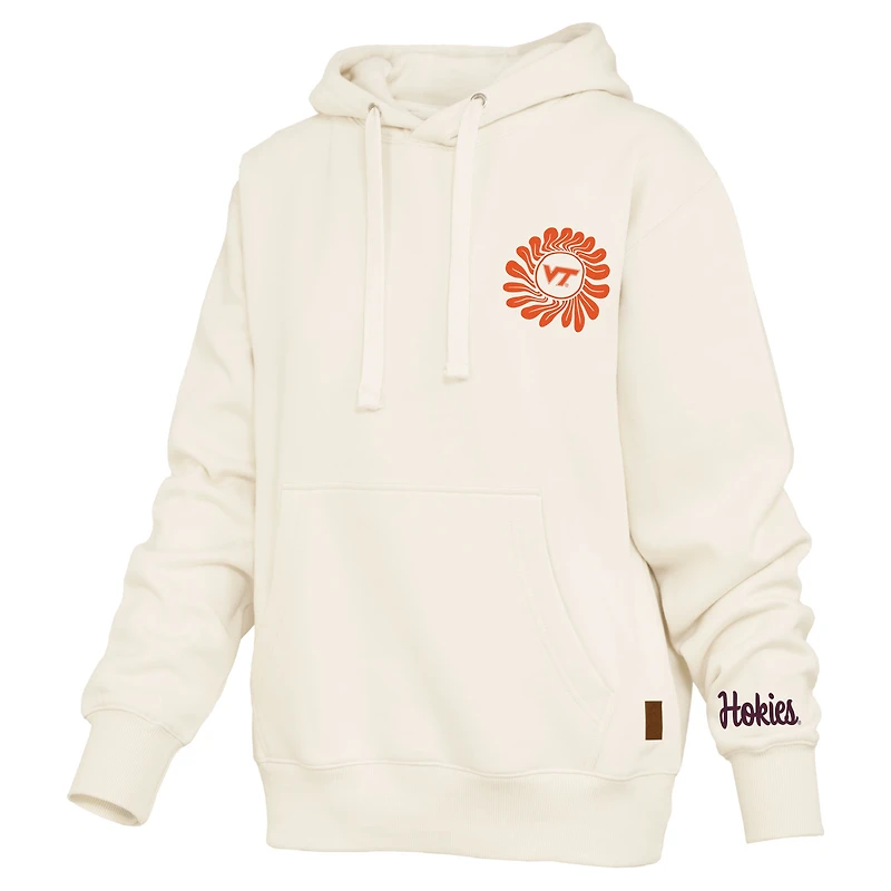 Women's Pressbox  Cream Virginia Tech Hokies Elena Janise Hoodie