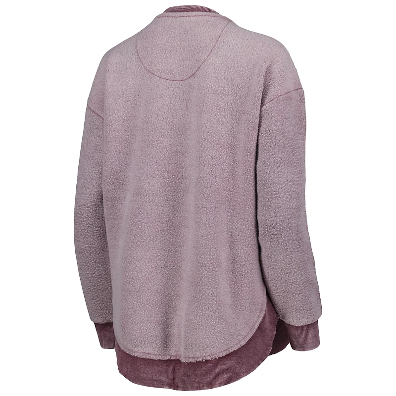 Women's Pressbox Maroon Virginia Tech Hokies Ponchoville Pullover Sweatshirt