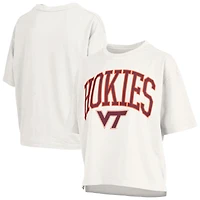 Women's Pressbox Maroon Virginia Tech Hokies Nelson Arch Over Logo Waist Length Oversized Slub T-Shirt