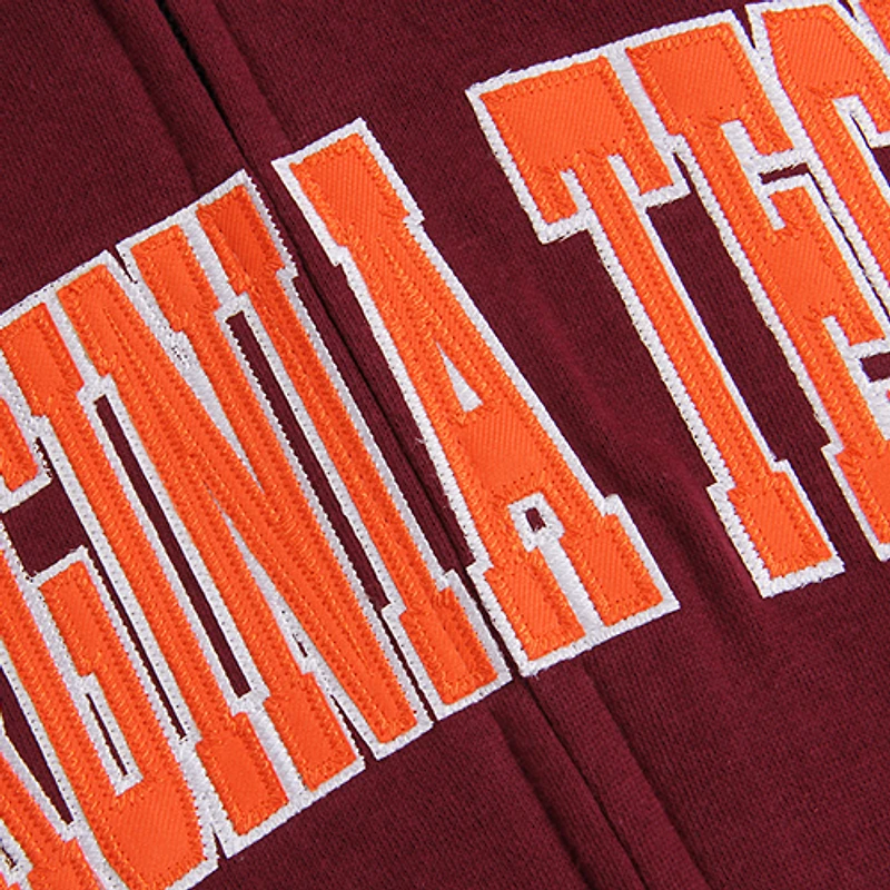 Chandail à capuchon avec nom arqué Virginia Tech Hokies Stadium Athletic pour femmes, bordeaux