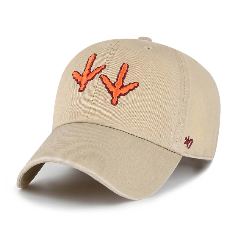 Casquette ajustable « 47 kaki Virginia Tech Hokies Clean Up » pour jeunes