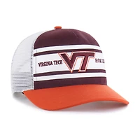Casquette de camionneur ajustable Super Stripe Hitch pour jeunes, bordeaux/orange, Virginia Tech Hokies, 47