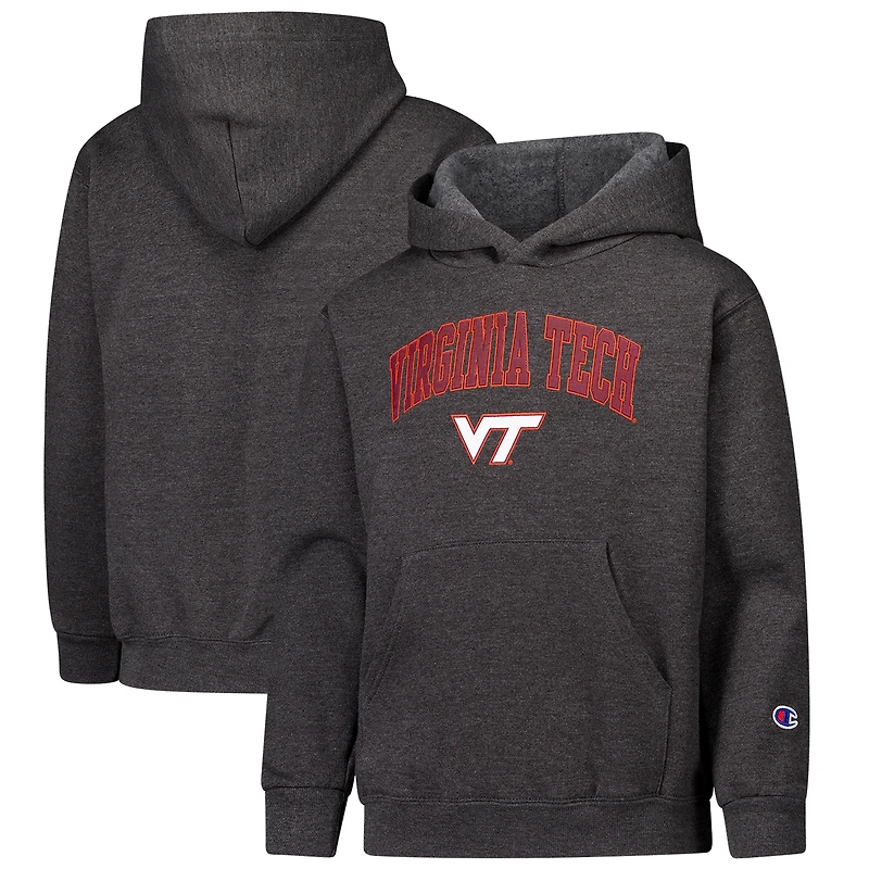Sweat à capuche du campus Virginia Tech Hokies de champion des jeunes, charbon bois