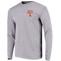 T-shirt gris à manches longues avec script rétro Virginia Tech Hokies pour jeunes
