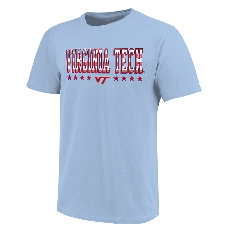 Youth  Light Blue Virginia Tech Hokies Americana Flag T-Shirt