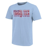 Youth  Light Blue Virginia Tech Hokies Americana Flag T-Shirt