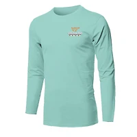 T-shirt à manches longues vert clair pour jeunes Virginia Tech Hokies avec sapin de Noël