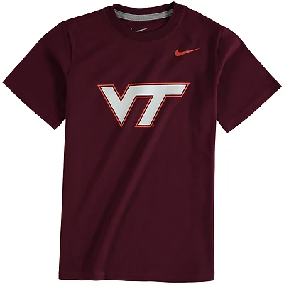 Youth Nike Maroon Virginia Tech Hokies Cotton Logo T-Shirt