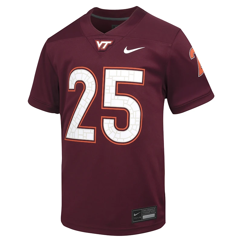 Maillot de football Nike #25 Bordeaux Virginia Tech Hokies Untouchable pour jeunes