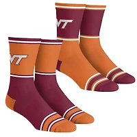 Youth Rock Em Socks  Virginia Tech Hokies 2-Pack Color Block Crew Socks Set