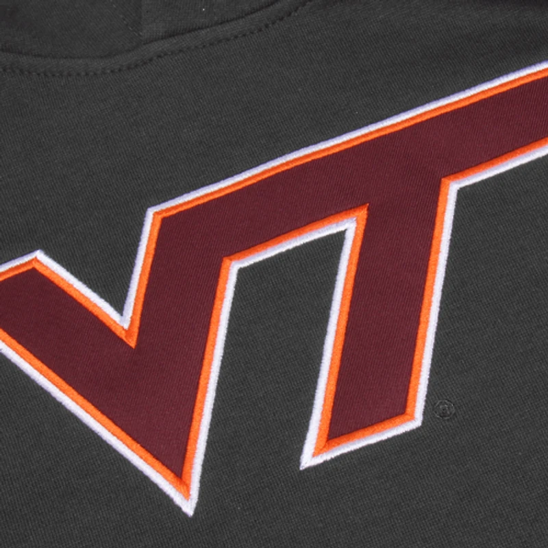 Youth Stadium Athletic Charcoal Virginia Tech Hokies Big Logo Pullover Hoodie