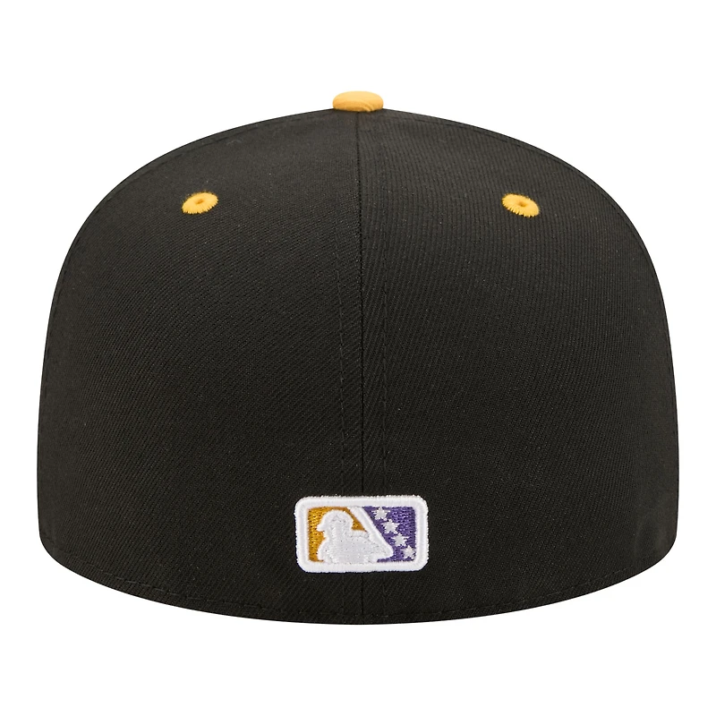 Casquette ajustée New Era Visalia Rawhide Minor League Theme Nights noire/violette pour homme