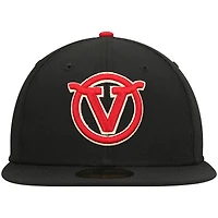 Men's New Era Black Visalia Rawhide Authentic Collection Team Home 59FIFTY Fitted Hat