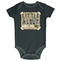 Infant Champion Black/Gray/White Wake Forest Demon Deacons 3-Pack Bodysuit Set