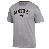 Men's Champion  Heather Gray Wake Forest Demon Deacons Arch Over Logo T-Shirt
