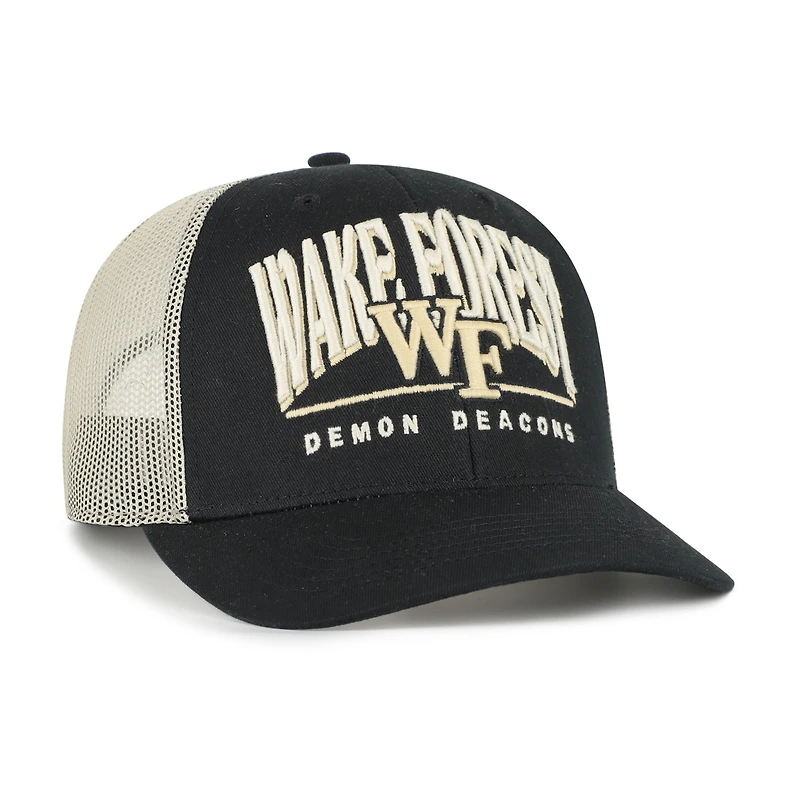 Men's '47 Black Wake Forest Demon Deacons Arid Adjustable Trucker Hat