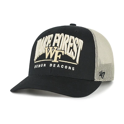 Men's '47 Black Wake Forest Demon Deacons Arid Adjustable Trucker Hat