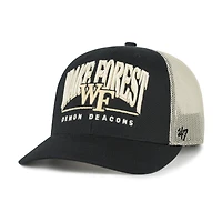 Men's '47 Black Wake Forest Demon Deacons Arid Adjustable Trucker Hat