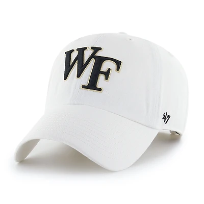 Men's '47 White Wake Forest Demon Deacons Clean Up Adjustable Hat