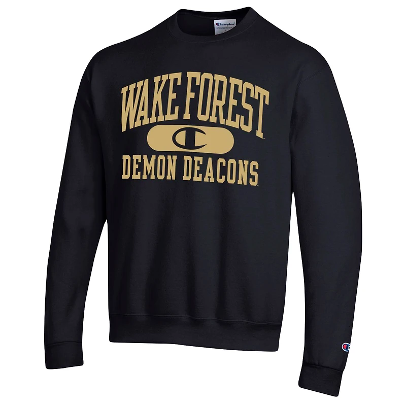 Sweat Champion Black Wake Forest Deacons Arch Pill pour homme