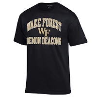 Champion Black Wake Forest Demon Deacons High Motor T-shirt pour homme