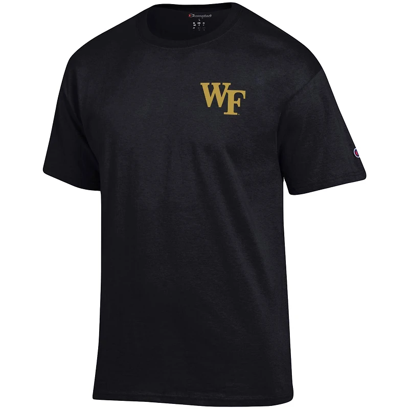 T-shirt Champion Noir Wake Forest Demon Deacons Stack 2-Hit Homme