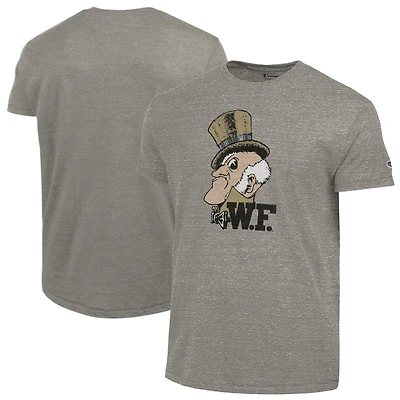 Men's Champion  Charcoal Wake Forest Demon Deacons Vintage Triumph Tri-Blend T-Shirt