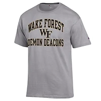 Champion Heather Grey Wake Forest Demon Deacons High Motor T-shirt pour homme