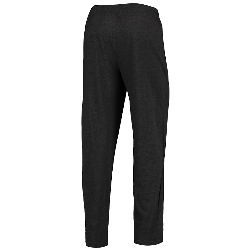 Men's Concepts Sport Black/Heathered Charcoal Wake Forest Demon Deacons Meter Long Sleeve Top & Pants Sleep Set