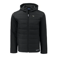 Veste à capuche zippée intégrale Cutter & Buck Black Wake Forest Demon Deacons Evoke pour homme