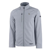 Men's Cutter & Buck  Gray Wake Forest Demon Deacons Evoke Eco Softshell Recycled Full-Zip Jacket