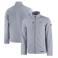 Men's Cutter & Buck  Gray Wake Forest Demon Deacons Evoke Eco Softshell Recycled Full-Zip Jacket