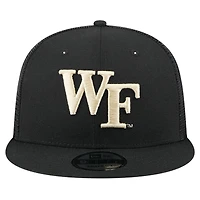 Men's New Era Black Wake Forest Demon Deacons 9FIFTY Trucker Snapback Hat