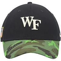 Nike Legacy91 Casquette réglable pour homme Noir/camouflage Wake Forest Demon Deacons Veterans Day 2Tone