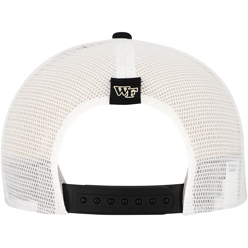 Men's Nike Black Wake Forest Demon Deacons 2024/25 Sideline Rise Trucker Adjustable Hat