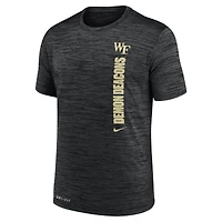 T-shirt Nike Wake Forest Demon Deacons 2024 Sideline Velocity Legend Performance pour homme, noir