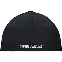 Men's Nike Black Wake Forest Demon Deacons 2024 Sideline Rise Swoosh Flex Hat