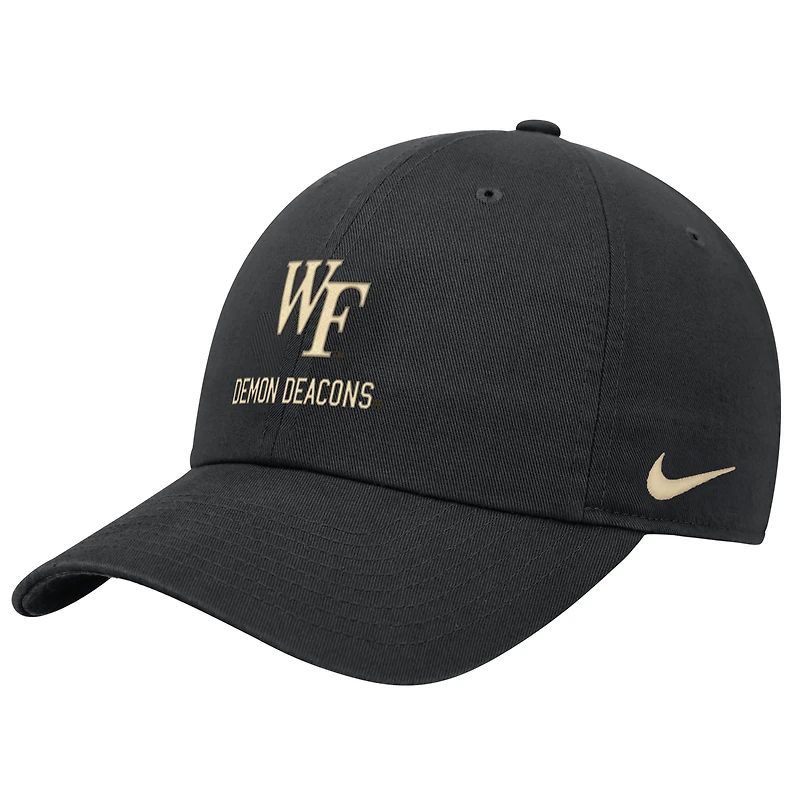 Casquette ajustable Nike Demon Deacons 2025 On-Field Club pour homme
