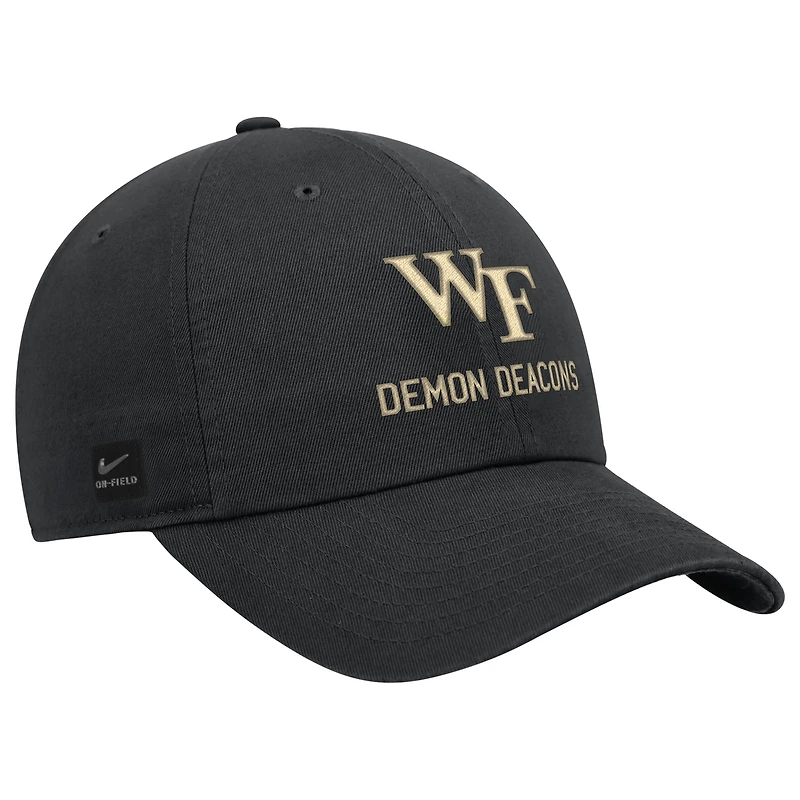 Casquette ajustable Nike Demon Deacons 2025 On-Field Club pour homme