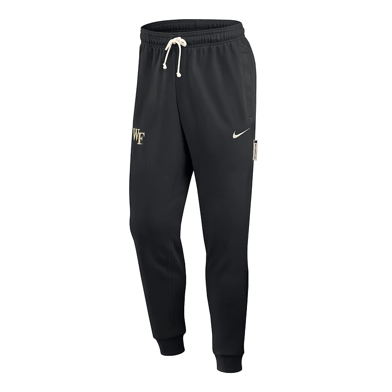 Men's Nike Black Wake Forest Demon Deacons 2025 Sideline Standard Issue Dri-FIT Taper Sweatpants