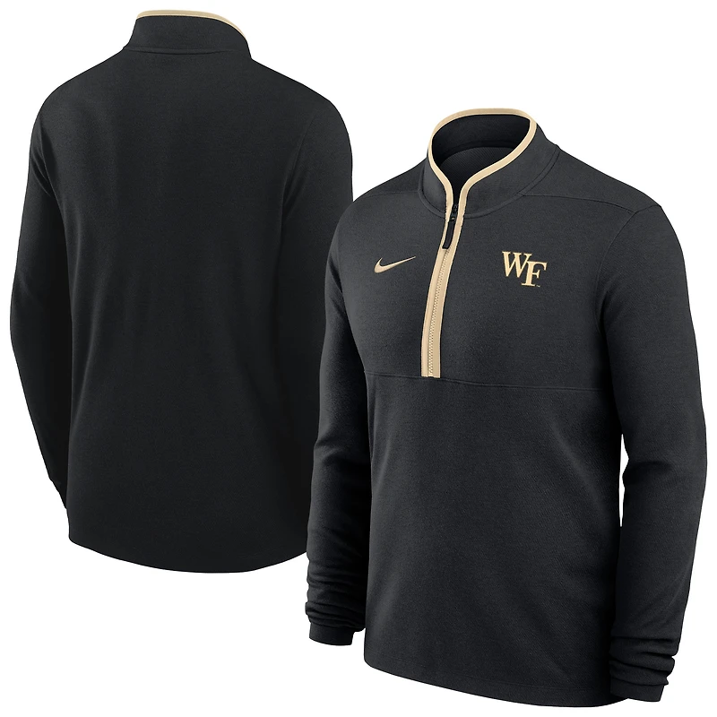 Men's Nike Black Wake Forest Demon Deacons Basketball Victory Dri-FIT Half-Zip Pullover