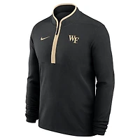 Pull-over Nike Victory Dri-FIT à demi-zip pour homme, noir, Wake Forest Demon Deacons Basketball